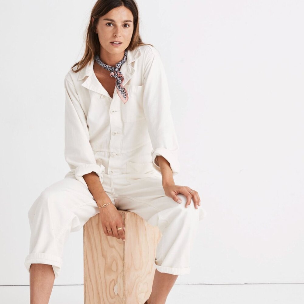 Madewell x As Ever Vintage-Inspired Coveralls Jumpsuit – Cloud Lining XS - Picture 4 of 8